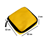 Органайзер для жіночих прокладок 12*12*2 см (жовтий), фото 4