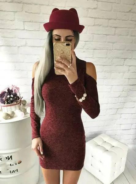 Сукня ангора з відкритими плечима