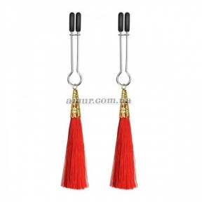 Затискачі для сосків Glamor Tassel Nipple Clamp, червоні