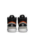 Чоловічі зимові кросівки на хутрі кросівки Adidas Originals Drop Step High Black Orange Fur, фото 4