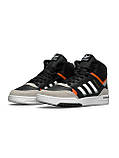 Чоловічі зимові кросівки на хутрі кросівки Adidas Originals Drop Step High Black Orange Fur, фото 3