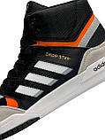 Чоловічі зимові кросівки на хутрі кросівки Adidas Originals Drop Step High Black Orange Fur, фото 5