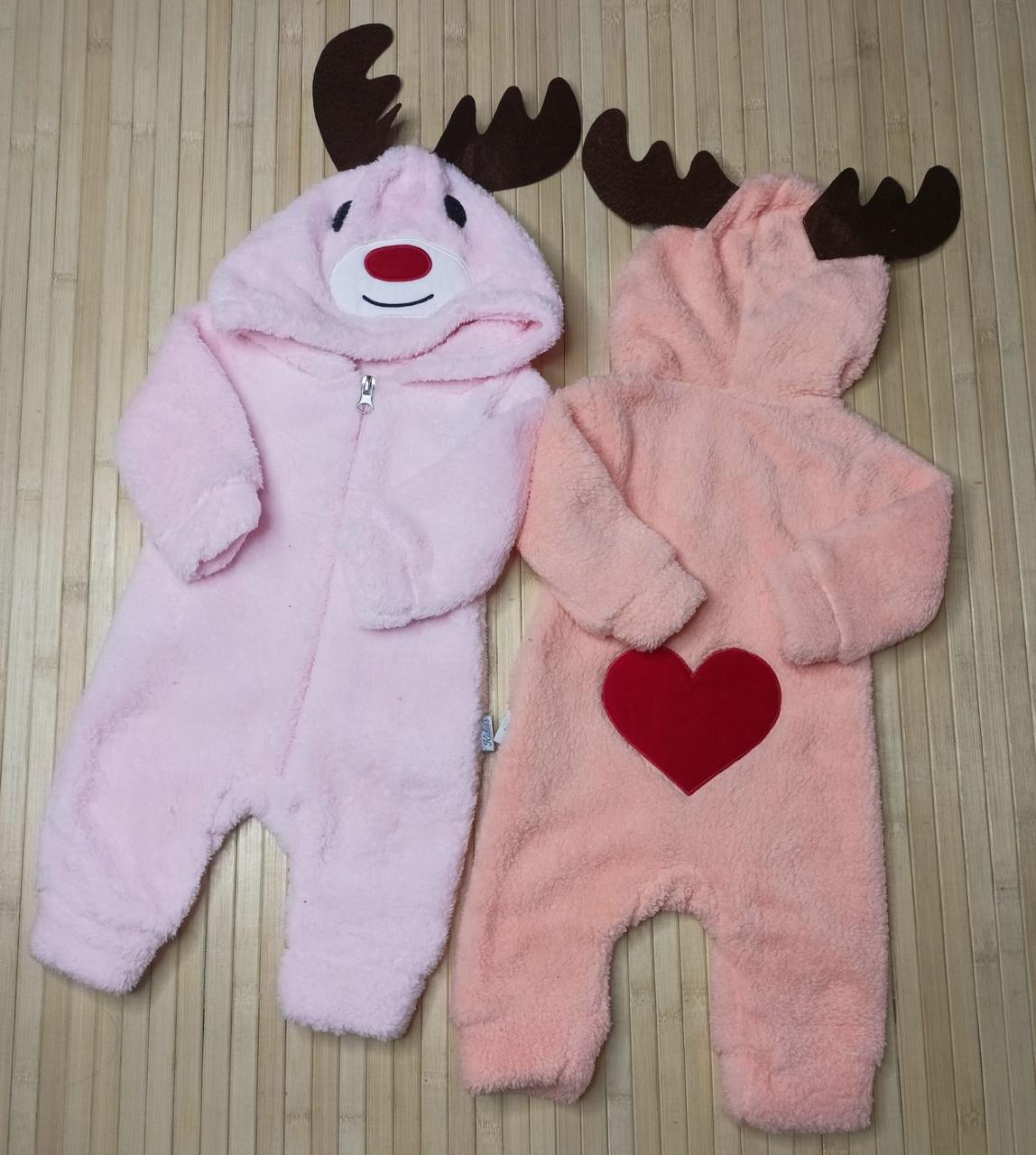 Теплий комбінезон для малюків 3/12 міс.; Опт. Туреччина, фото 1