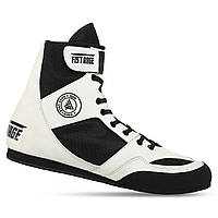 Взуття для боротьби борцовки на шнурівці FISTRAGE VL-4160-3 (розміри 35-45, білий)