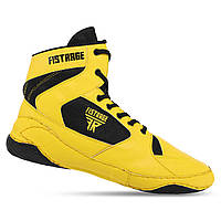 Взуття для боротьби борцовки на шнурівці FISTRAGE VL-4171-1 (розміри 35-45, жовтий)