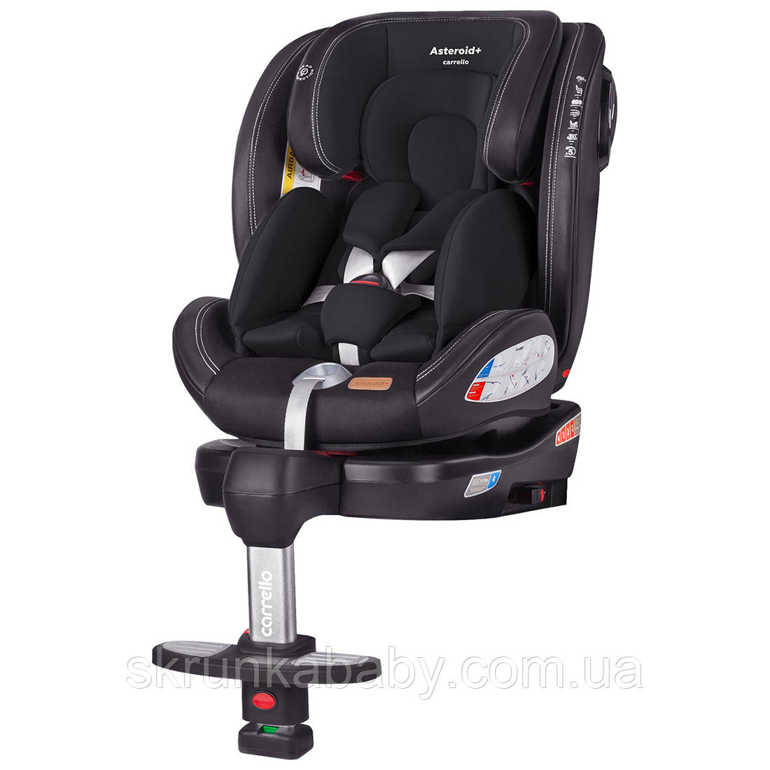 Автокрісло CARRELLO Asteroid+ CRL-15801 Shale Grey 0+1/2/3 ISOFIX з поворотом та опорною стійкою