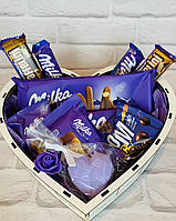 Подарочный набор для девушки Milka (сердце большое 1)