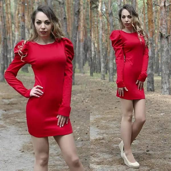 Сукня міні рукава ліхтарики