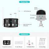 IP камера відеоспостереження широкоформатна 180° 4K 8MP WIFI IP BESDER Duo N4-8MP-EU, фото 6