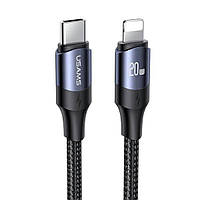 Кабель Charge\OTG Usams US-SJ521 U71 Type-C to Lightning 20W PD Fast Charging & Data Cable 1.2m Black