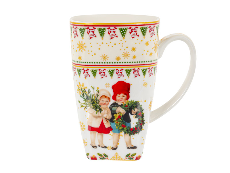 Кружка фарфорова новорічна Lefard Вінтаж 600 мл 1924-818