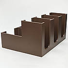 Органайзер для стаканів, барний організатор для цукру, кришок на 8 секцій, коричневий, фото 3