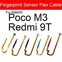 Шлейф (Flat cable) Xiaomi Redmi 9T/ Poco M3 з Touch ID зелений