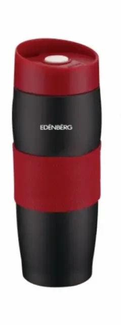 Термокухоль Edenberg EB-622 кухоль термос тамблер чашка для гарячих напоїв 380 мл Чорна/червона