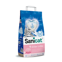 Sanicat Classic Kitten Впитывающий наполнитель натуральный Аромат валерианы 5л/3,5 кг