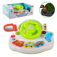 Музична іграшка автотренажер дитячий музичне кермо 3002 Маленький водій  , мелодії, світло