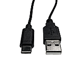 Кабель USB 2.0 AM to USB Type-C QC 1.5A 1 м для заряджання, живлення та синхронізації чорний, фото 2