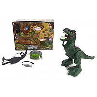 Игрушка Робот Динозавр Тираннозавр Рекс на радиоуправлении пульт и браслет ( жестами ), пар из рта, звук, свет