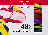 Набір різнобарвних акрилових фарб AMSTERDAM Royal Talens General Selection 48 х 20 мл