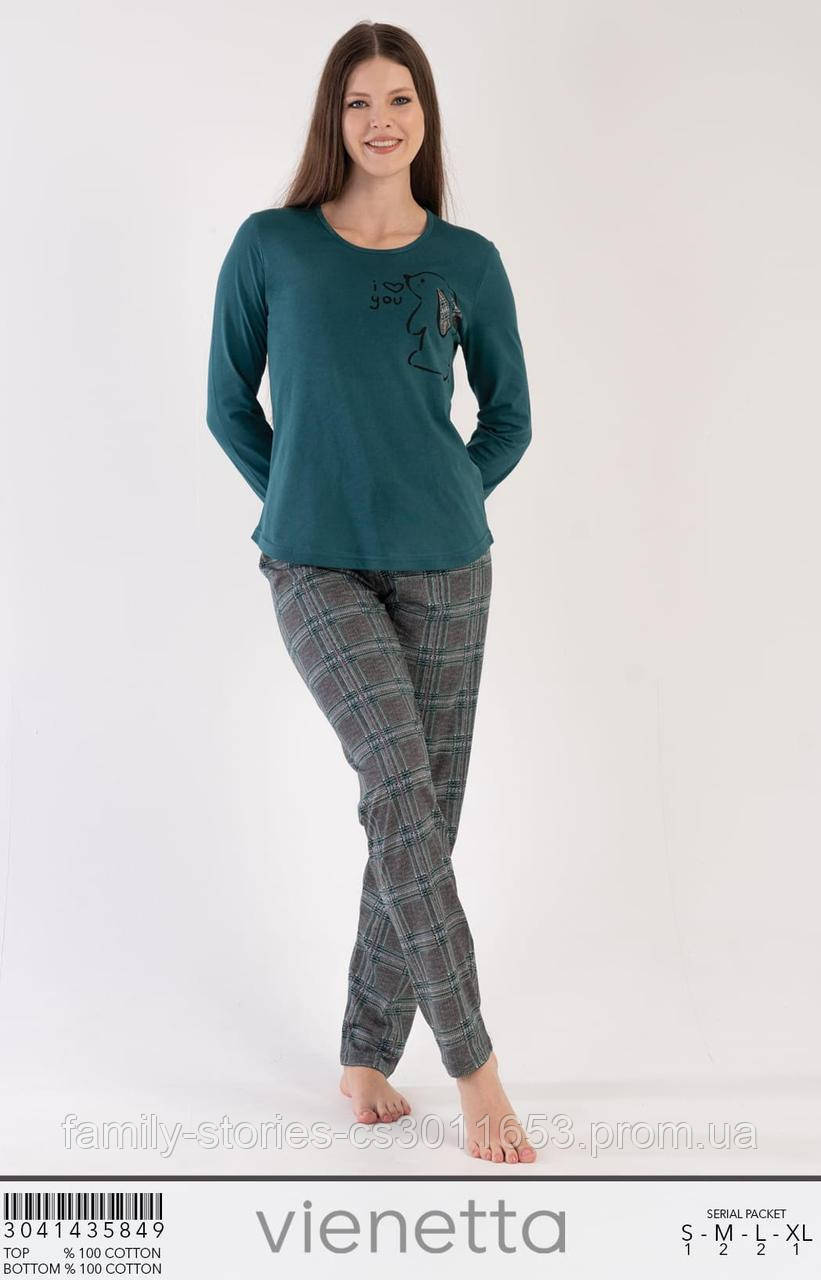 Піжама жіноча кофта і штани  M  44-46 комплект для дому та сну трикотаж Vienetta (Туреччина)