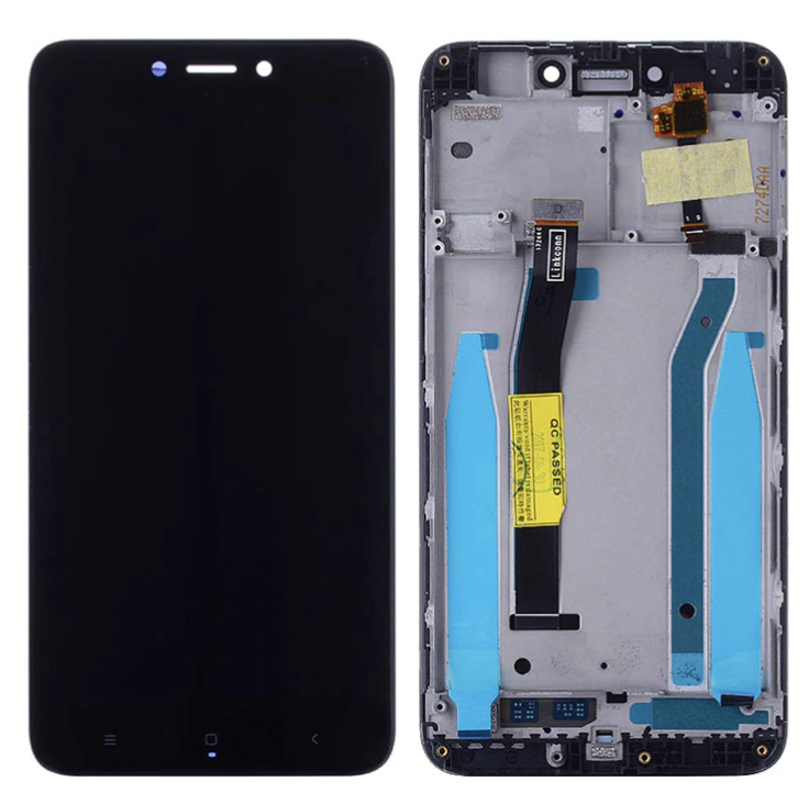 Дисплей (екран) для Xiaomi Redmi 4X/4X Pro + тачскрин, чорний, з передньою панеллю, оригінал