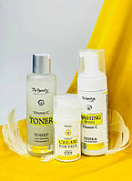 Набор с витамином С для лица Topbeauty (Пенка, тонер, крем)