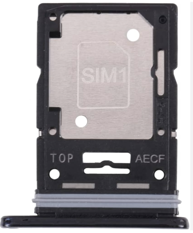 Тримач (лоток) Sim-карти та карти пам'яті для Samsung A536B Galaxy A53 5G Dual Sim, чорний, на дві Sim-карти, фото 1