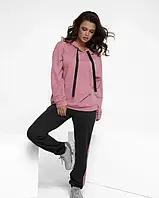 Спортивні костюми ISSA PLUS 12217 S сірий/рожевий від магазину style & step