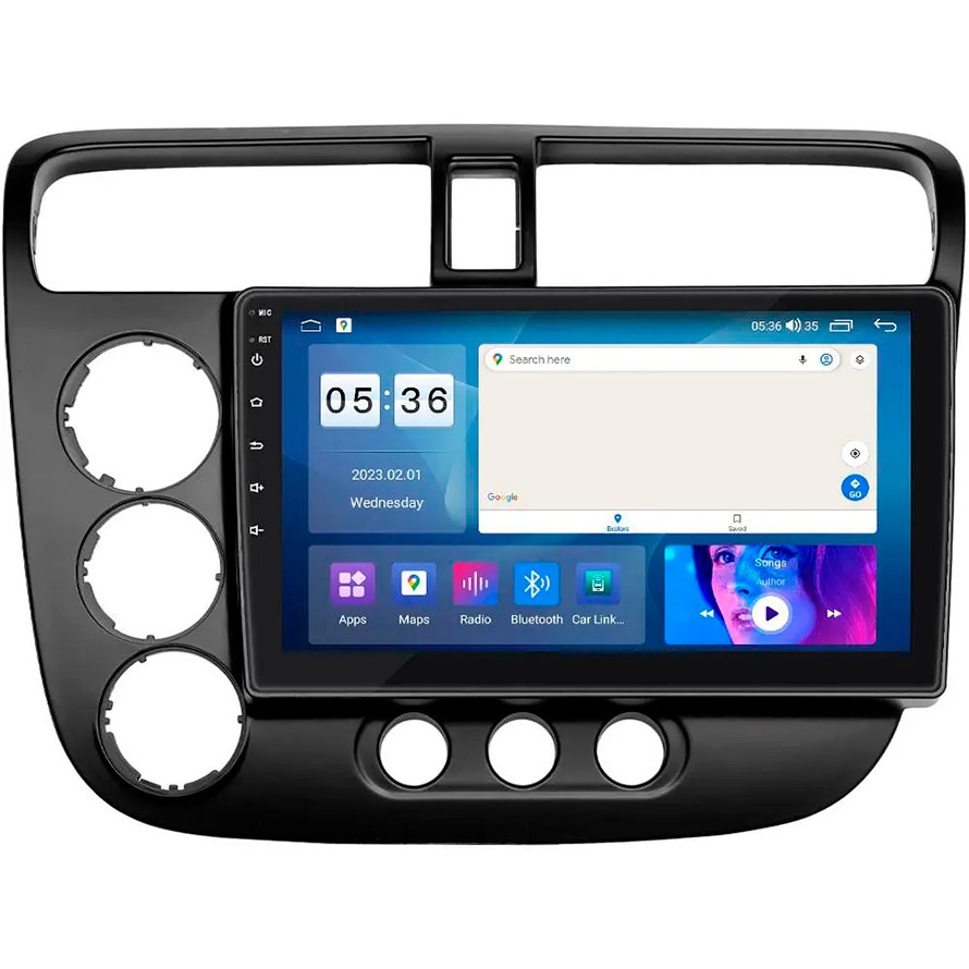 Штатна магнітола Lesko Honda Civic VII Рестайлінг 2003-2006 IPS 1280x720 9" 4/64Gb CarPlay 4G Wi-Fi GPS Prime