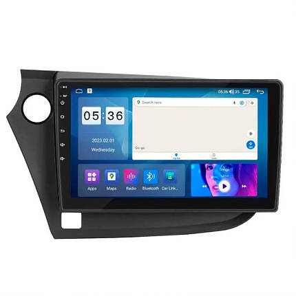 Штатна магнітола Lesko для Honda Insight II 2009-2011 IPS 9" 4/64 Gb CarPlay 4G Wi-Fi GPS Prime Хонда, фото 1