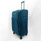 Валіза дорожня 3 в 1 трійка тканинна на колесах у різних кольорах Cans Коричнева, фото 2