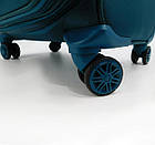 Валіза дорожня 3 в 1 трійка тканинна на колесах у різних кольорах Cans Коричнева, фото 4