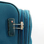 Валіза дорожня 3 в 1 трійка тканинна на колесах у різних кольорах Cans Коричнева, фото 5