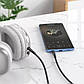 Аудіокабель HOCO UPA24 Smooth AUX audio cable Black, фото 6
