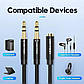 Аудіокабель Vention 2*3.5mm Male to 4 Pole 3.5mm Female Audio Cable 0.3M Black ABS Type (BBTBY), фото 4