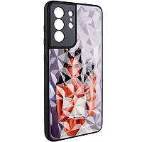 TPU+PC чохол Prisma Ladies для Samsung Galaxy S22 Ultra Black in White