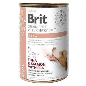 Brit VD Renal Cans для собак із лососем 400 г