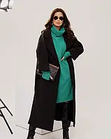 Пальто ISSA PLUS 13549 M чорний від магазину style & step XXL