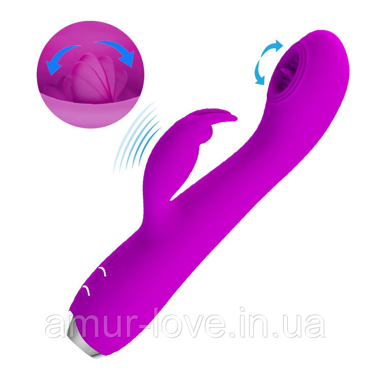 Вибратор Pretty Love Rachel Licking Vibrator Purple
