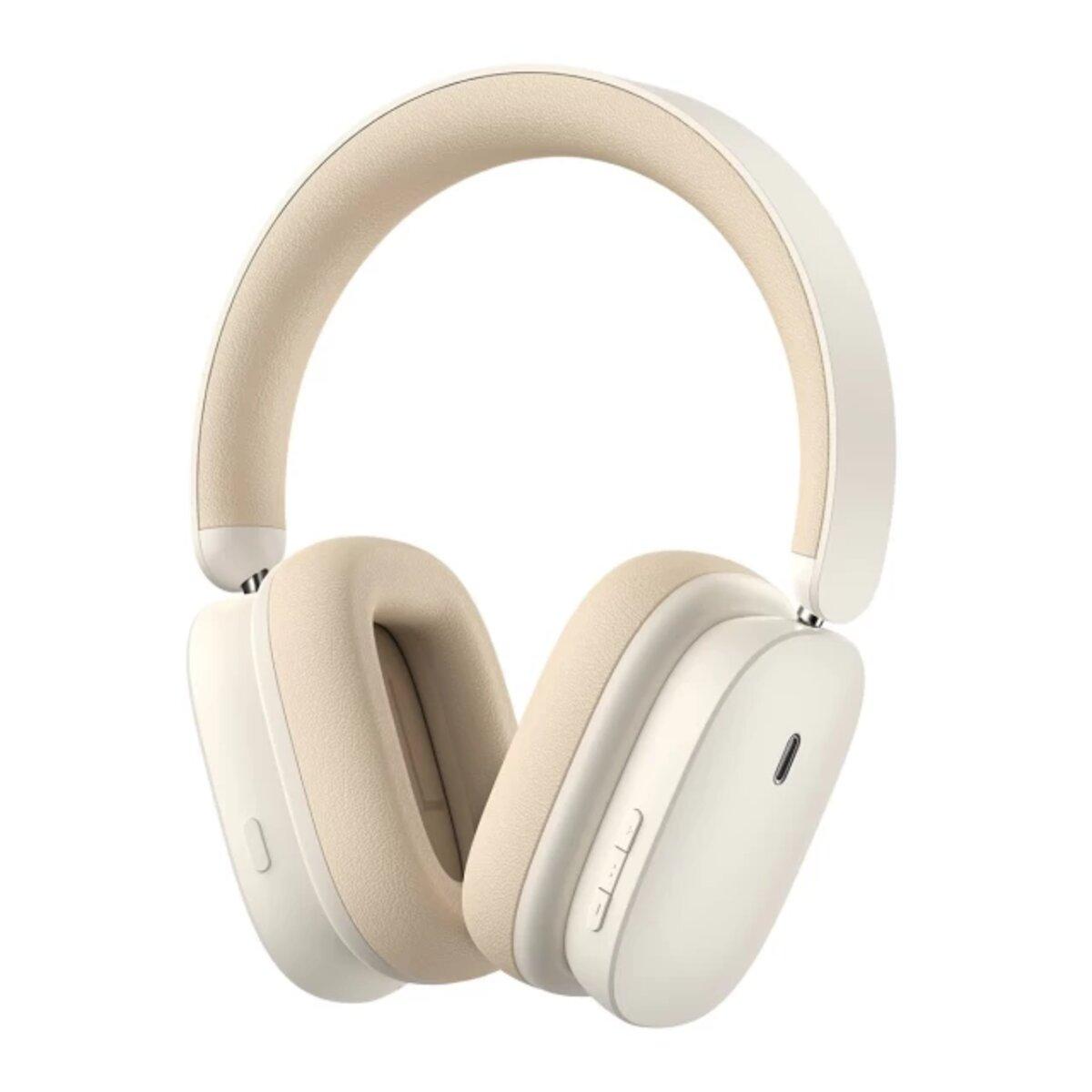 Бездротові навушники Baseus Bowie H1 Noise-Cancelling Wireless Headphones Rice White