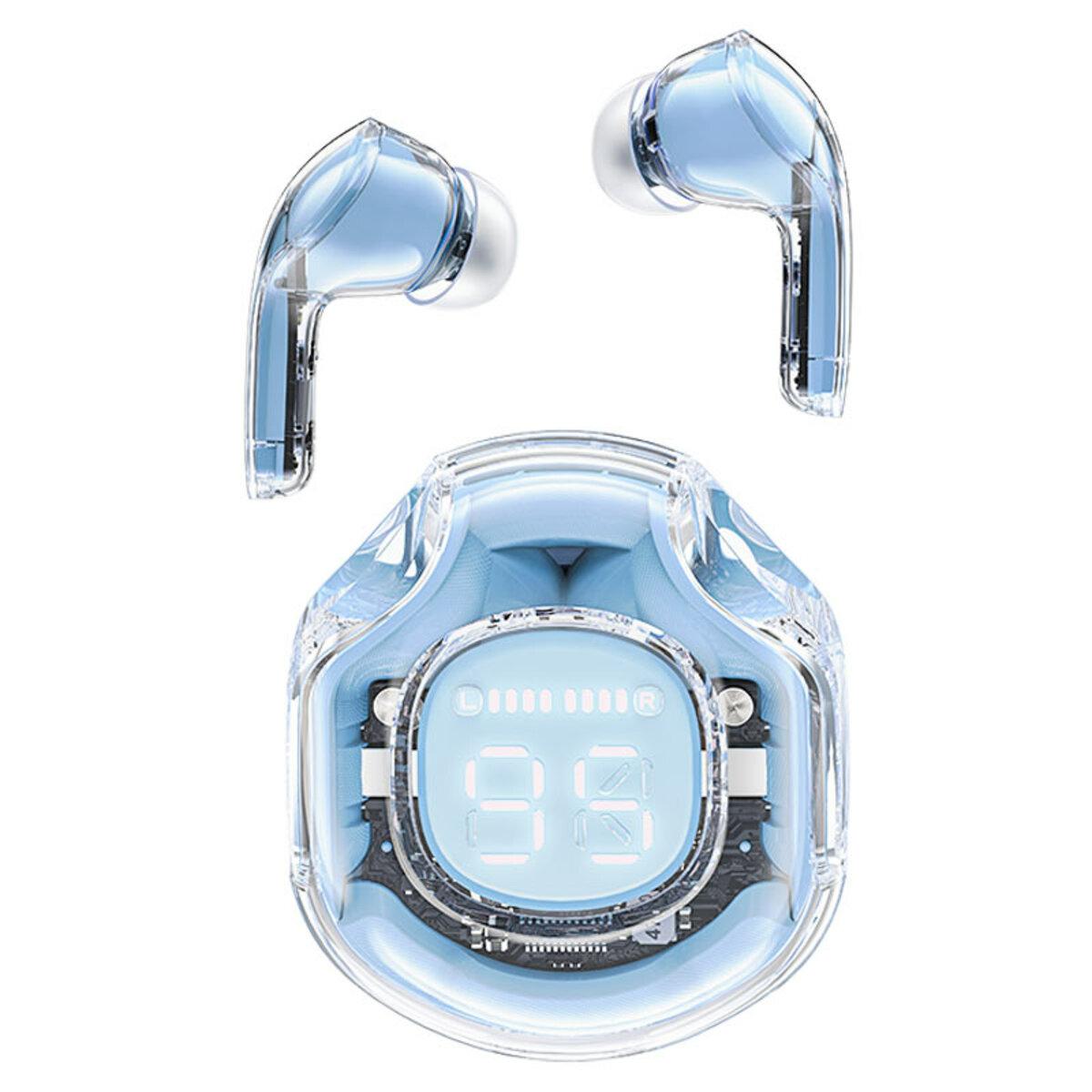 Бездротові навушники ACEFAST T8 Crystal color (2) bluetooth earbuds Ice Blue