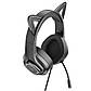 Навушники HOCO W107 Cute cat luminous cat ear gaming headphones Phantom Cat, фото 5