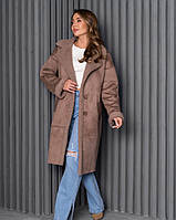 Жіночі пальта ISSA PLUS 14263 S коричневий