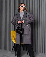 Жіночі пальта ISSA PLUS 14263 S сірий