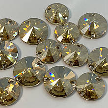 Swarovski 3200 Crystal Golden Shadow 16mm