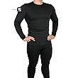 Термобілизна зимова чоловіча на флісі BioActive до -25°С чорна, Розмір XXL / Термобілизна для військових ЗСУ, кофта + штани, фото 5