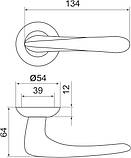 Ручка дверна Armadillo Corona LD23-1SN/CP-3 матовий нікель/хром, фото 2