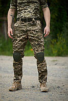 Штаны мужские Protect пиксель военные армейские брюки с наколенниками на лето летние полевые прочные