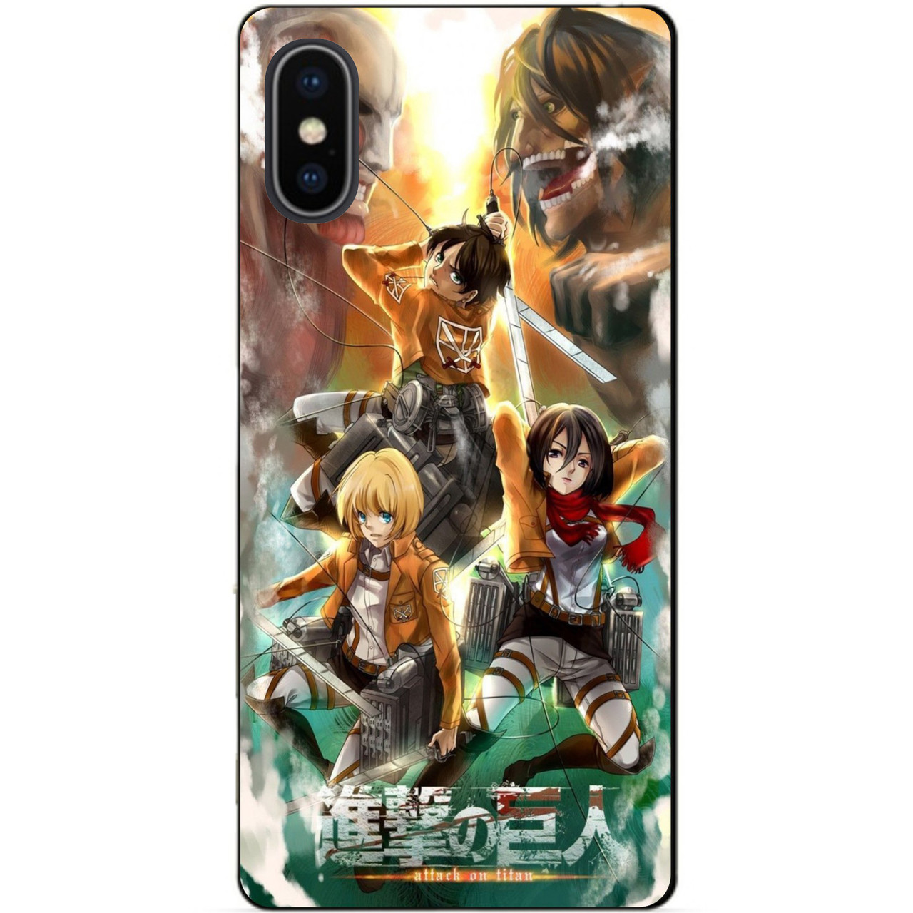 Силіконовий чохол бампер для Iphone XS з малюнком Атака на Титанів Attack on Titan