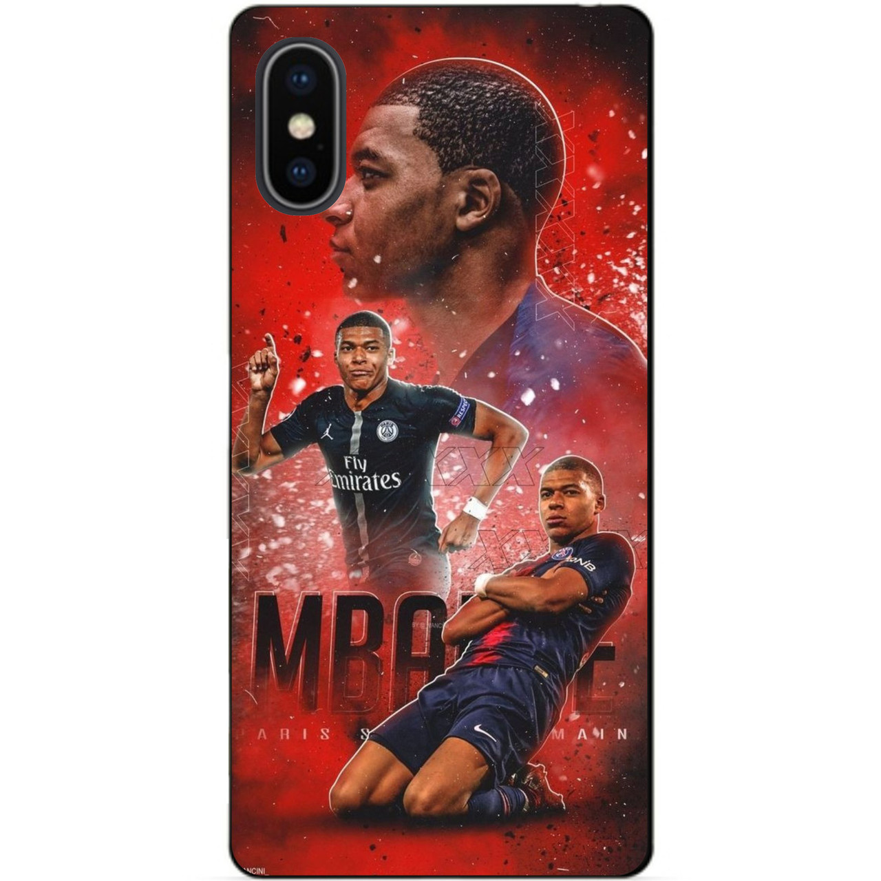 Силіконовий бампер чохол для Iphone XS з малюнком Мбаппе ПСЖ Mbappe